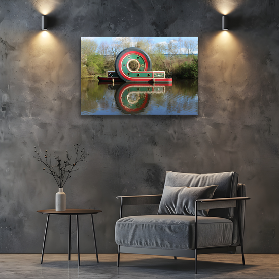 Giclée Mounted Wall Art Prints. Sheffield & Tinsley Canal. South Yorkshire. England.