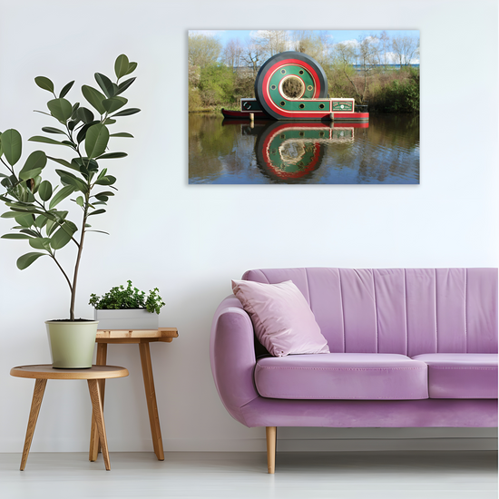 Giclée Mounted Wall Art Prints. Sheffield & Tinsley Canal. South Yorkshire. England.
