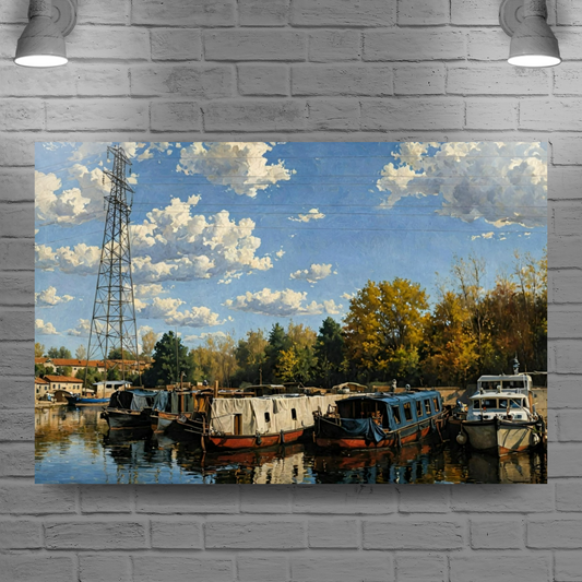 Giclée Mounted Wall Art Prints. Sheffield & Tinsley Canal. South Yorkshire. England.