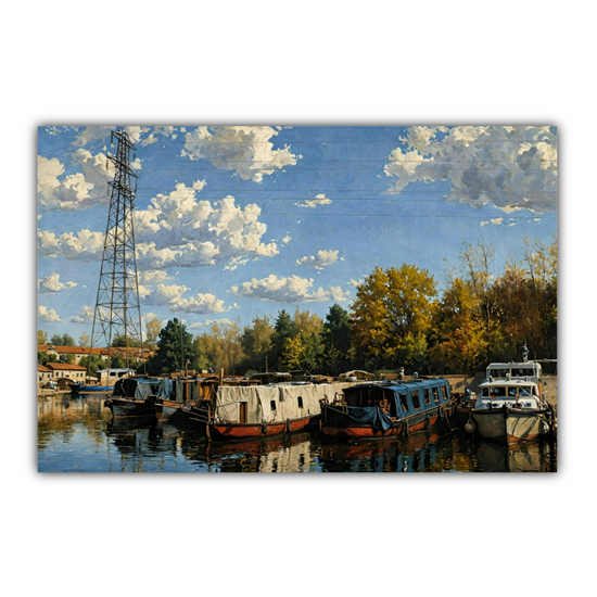 Giclée Mounted Wall Art Prints. Sheffield & Tinsley Canal. South Yorkshire. England.