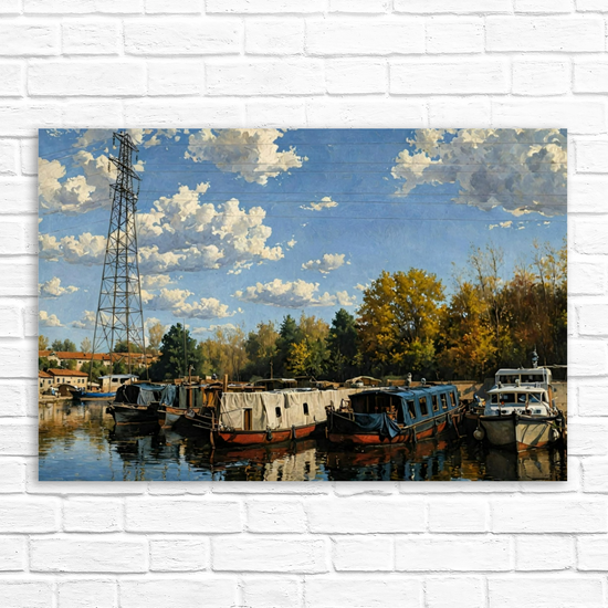 Giclée Mounted Wall Art Prints. Sheffield & Tinsley Canal. South Yorkshire. England.