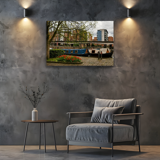 Giclée Mounted Wall Art Prints. Victoria Quays. Sheffield & Tinsley Canal. South Yorkshire. England.
