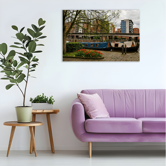 Giclée Mounted Wall Art Prints. Victoria Quays. Sheffield & Tinsley Canal. South Yorkshire. England.