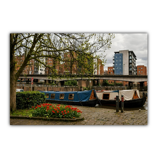 Giclée Mounted Wall Art Prints. Victoria Quays. Sheffield & Tinsley Canal. South Yorkshire. England.
