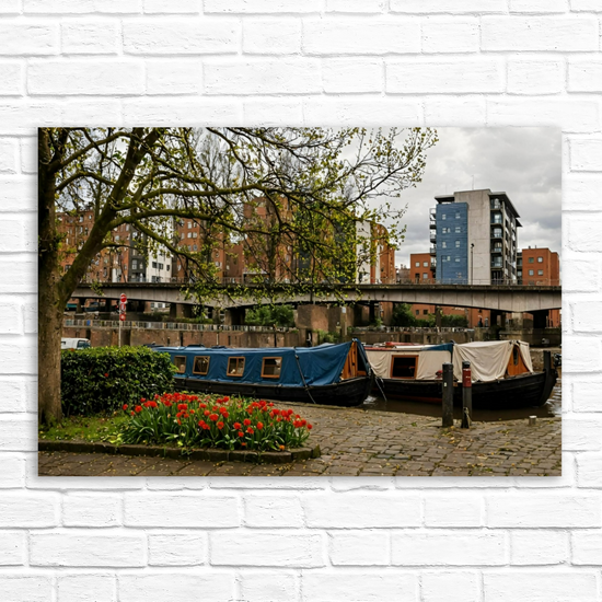 Giclée Mounted Wall Art Prints. Victoria Quays. Sheffield & Tinsley Canal. South Yorkshire. England.