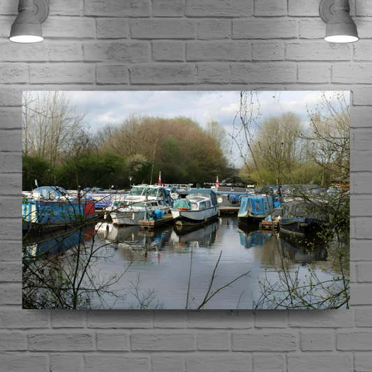 Giclée Mounted Wall Art Prints. Sheffield & Tinsley Canal. South Yorkshire. England.