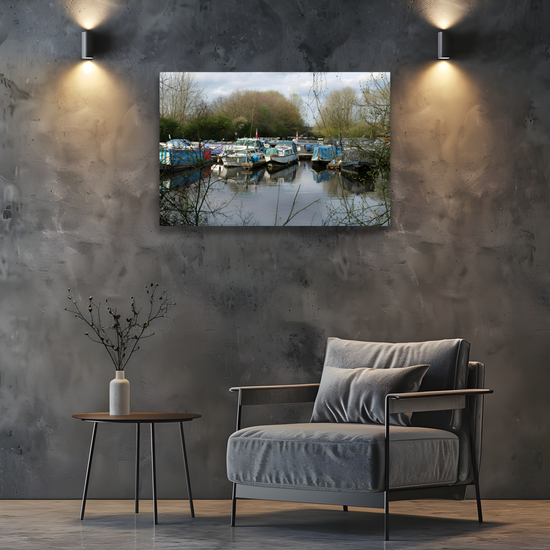 Giclée Mounted Wall Art Prints. Sheffield & Tinsley Canal. South Yorkshire. England.