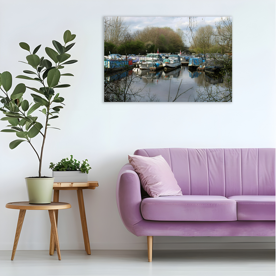 Giclée Mounted Wall Art Prints. Sheffield & Tinsley Canal. South Yorkshire. England.