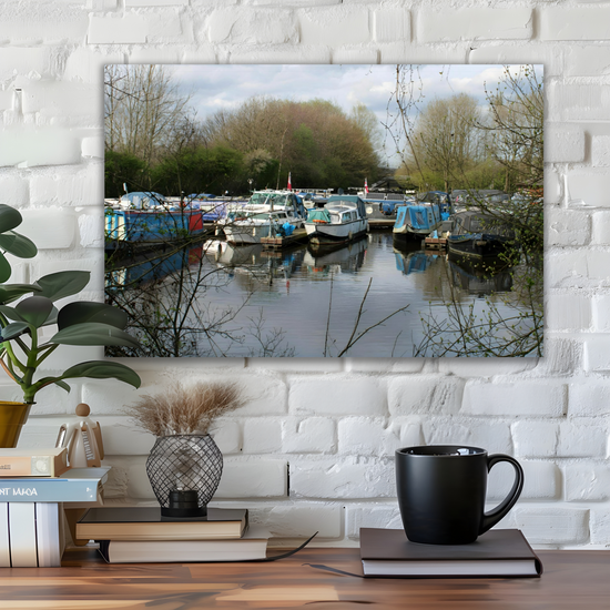 Giclée Mounted Wall Art Prints. Sheffield & Tinsley Canal. South Yorkshire. England.