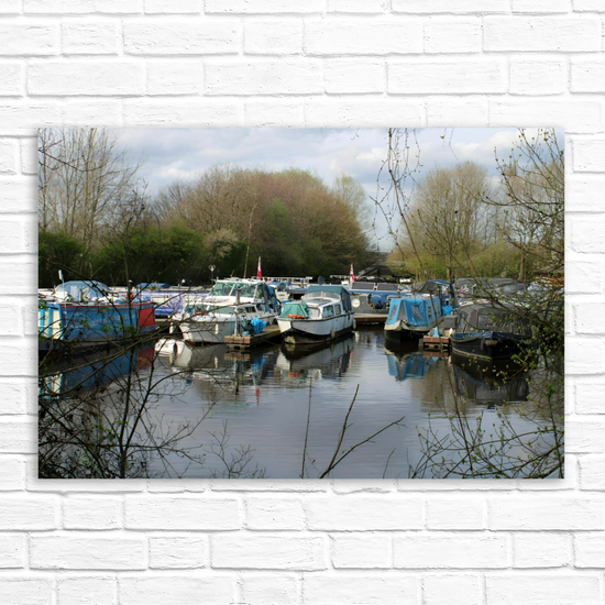 Giclée Mounted Wall Art Prints. Sheffield & Tinsley Canal. South Yorkshire. England.