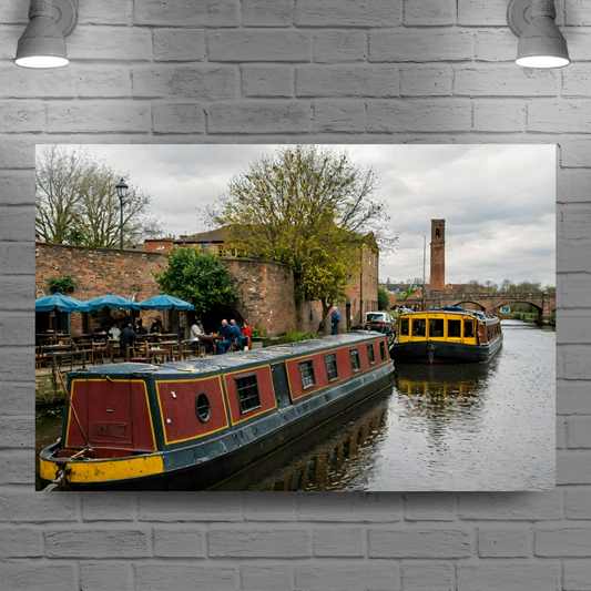 Giclée Mounted Wall Art Prints. Victoria Quays. The Sheffield & Tinsley Canal. South Yorkshire. England.