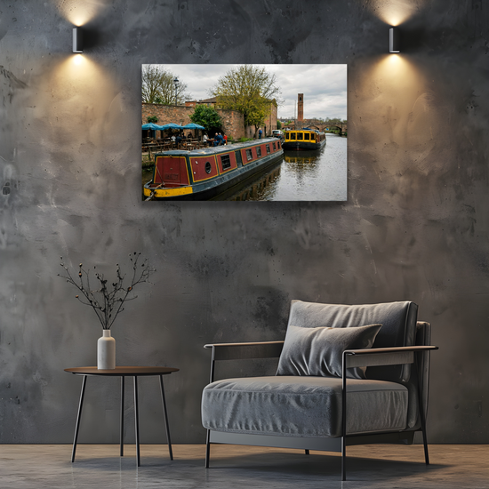 Giclée Mounted Wall Art Prints. Victoria Quays. Sheffield & Tinsley Canal. South Yorkshire. England.