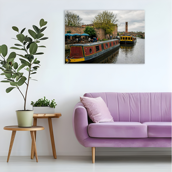 Giclée Mounted Wall Art Prints. Victoria Quays. Sheffield & Tinsley Canal. South Yorkshire. England.