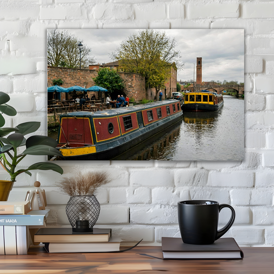 Giclée Mounted Wall Art Prints. Victoria Quays. Sheffield & Tinsley Canal. South Yorkshire. England.