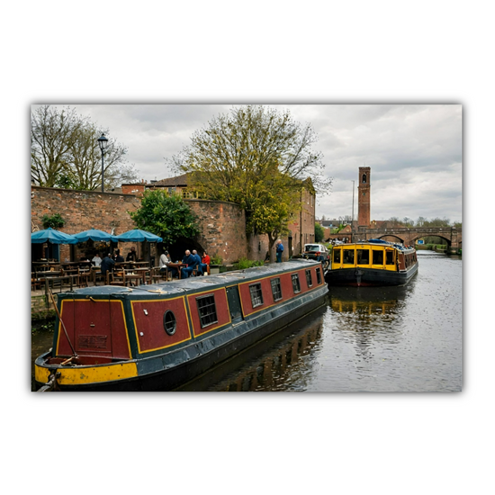 Giclée Mounted Wall Art Prints. Victoria Quays. Sheffield & Tinsley Canal. South Yorkshire. England.