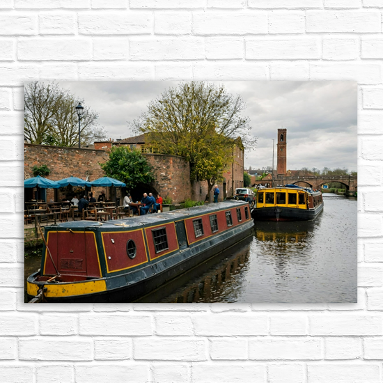 Giclée Mounted Wall Art Prints. Victoria Quays. Sheffield & Tinsley Canal. South Yorkshire. England.