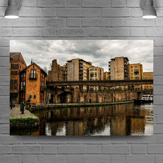 Giclée Mounted Wall Art Prints. Victoria Quays. The Sheffield & Tinsley Canal. South Yorkshire. England.