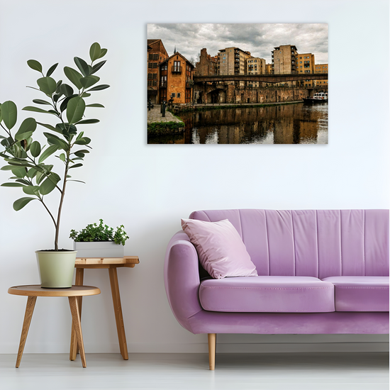Giclée Mounted Wall Art Prints. Victoria Quays. Sheffield & Tinsley Canal. South Yorkshire. England.