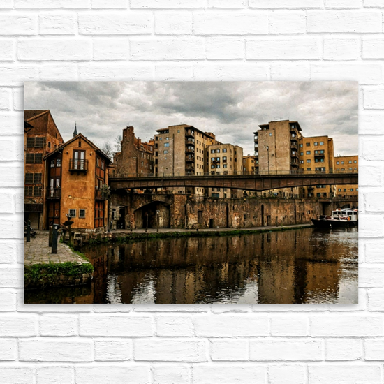 Giclée Mounted Wall Art Prints. Victoria Quays. Sheffield & Tinsley Canal. South Yorkshire. England.