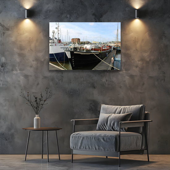 Giclée Mounted Wall Art Prints. Hull Harbour. East Riding of Yorkshire. England.
