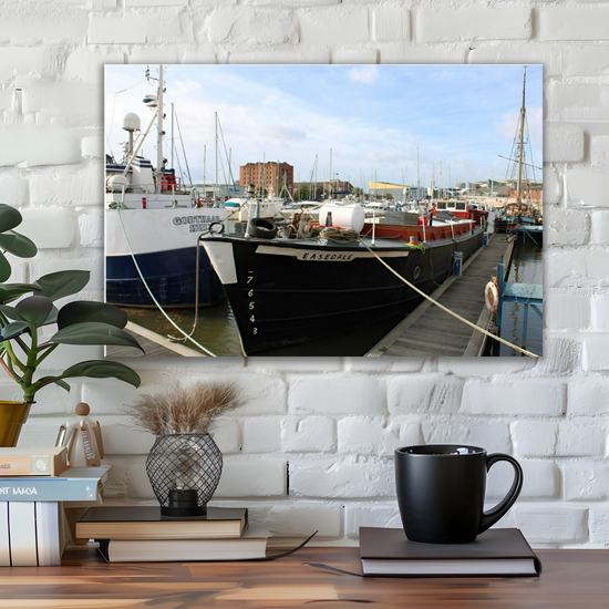 Giclée Mounted Wall Art Prints. Hull Harbour. East Riding of Yorkshire. England.