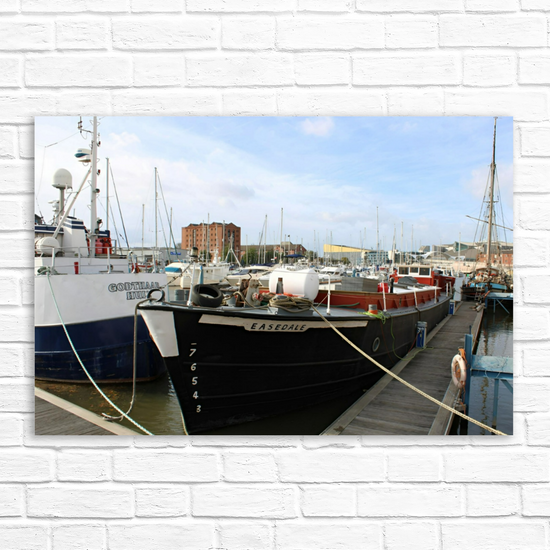 Giclée Mounted Wall Art Prints. Hull Harbour. East Riding of Yorkshire. England.