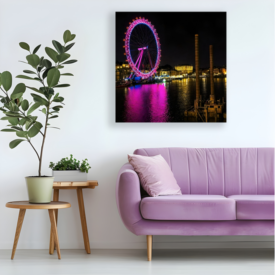Giclée Mounted Wall Art Prints. London Eye. England.