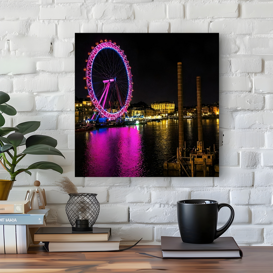 Giclée Mounted Wall Art Prints. London Eye. England.