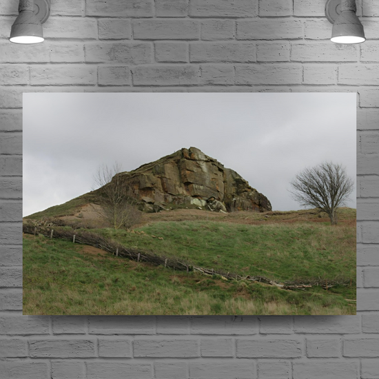 Giclée Mounted Wall Art Prints. Roseberry Topping. North Yorkshire Moors National Park. England.
