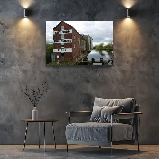 Giclée Mounted Wall Art Prints. Queens Mill. Castleford Canal. Aire & Calder Navigation. West Yorkshire. England.