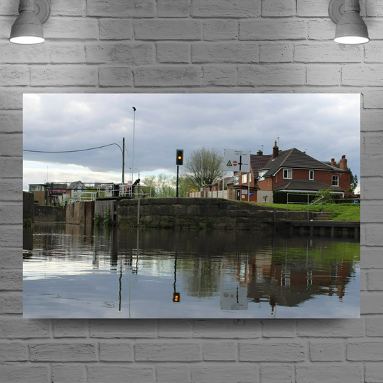 Giclée Mounted Wall Art Prints. Castleford Canal. Aire & Calder Navigation. West Yorkshire. England.