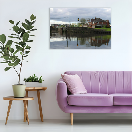 Giclée Mounted Wall Art Prints. Castleford Canal. Aire & Calder Navigation. West Yorkshire. England.