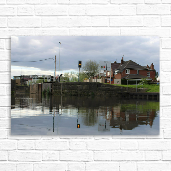 Giclée Mounted Wall Art Prints. Castleford Canal. Aire & Calder Navigation. West Yorkshire. England.