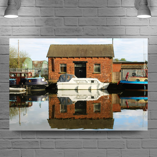 Giclée Mounted Wall Art Prints. Castleford. The Aire & Calder Navigation. West Yorkshire. England.