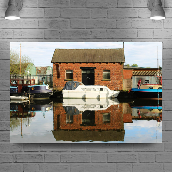 Giclée Mounted Wall Art Prints. Castleford Canal. Aire & Calder Navigation. West Yorkshire. England.