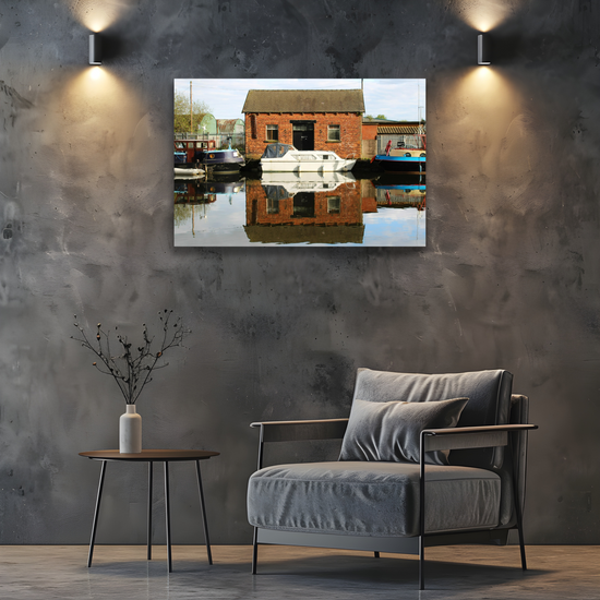 Giclée Mounted Wall Art Prints. Castleford Canal. Aire & Calder Navigation. West Yorkshire. England.
