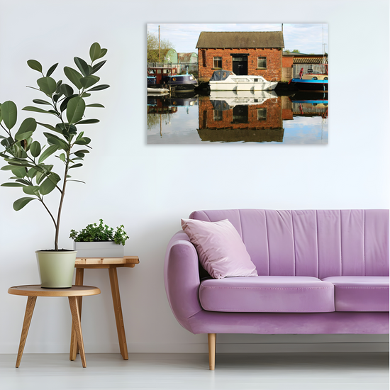 Giclée Mounted Wall Art Prints. Castleford Canal. Aire & Calder Navigation. West Yorkshire. England.