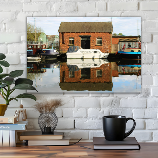 Giclée Mounted Wall Art Prints. Castleford Canal. Aire & Calder Navigation. West Yorkshire. England.