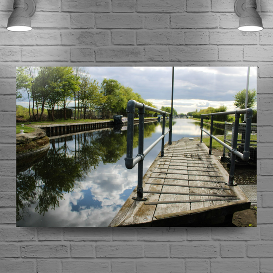 Giclée Mounted Wall Art Prints. Castleford Canal. Aire & Calder Navigation. West Yorkshire. England.