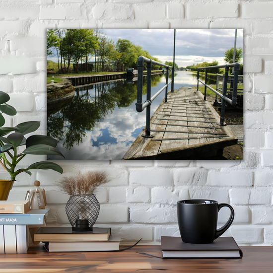 Giclée Mounted Wall Art Prints. Castleford Canal. Aire & Calder Navigation. West Yorkshire. England.