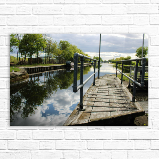 Giclée Mounted Wall Art Prints. Castleford Canal. Aire & Calder Navigation. West Yorkshire. England.