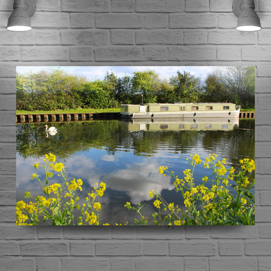 Giclée Mounted Wall Art Prints. Castleford Canal. Aire & Calder Navigation. West Yorkshire. England.