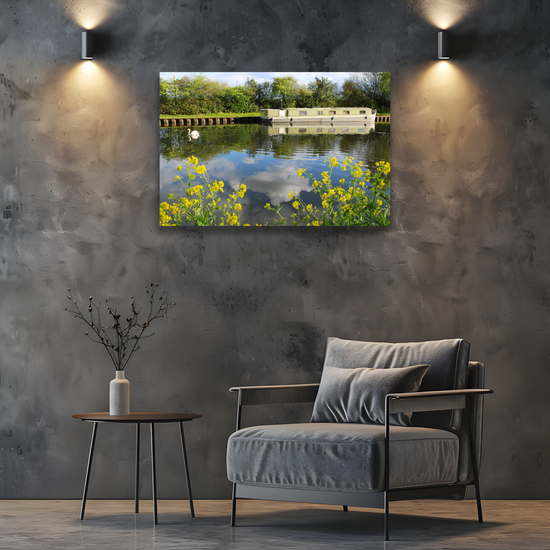 Giclée Mounted Wall Art Prints. Castleford Canal. Aire & Calder Navigation. West Yorkshire. England.
