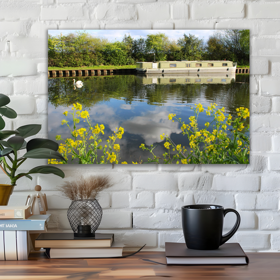 Giclée Mounted Wall Art Prints. Castleford Canal. Aire & Calder Navigation. West Yorkshire. England.