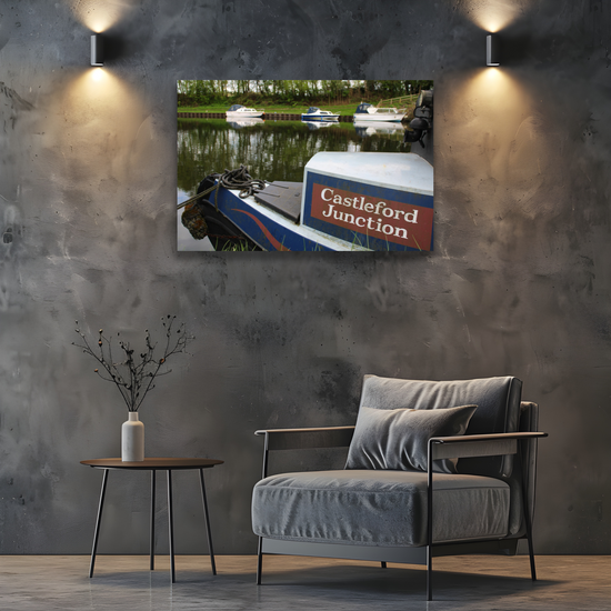 Giclée Mounted Wall Art Prints. Castleford Canal. Aire & Calder Navigation. West Yorkshire. England.