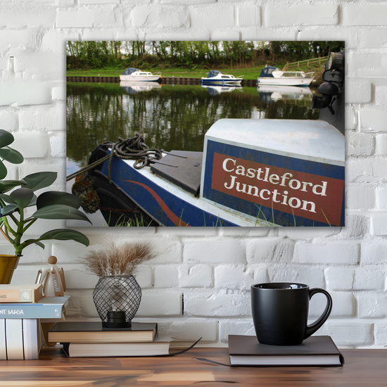 Giclée Mounted Wall Art Prints. Castleford Canal. Aire & Calder Navigation. West Yorkshire. England.