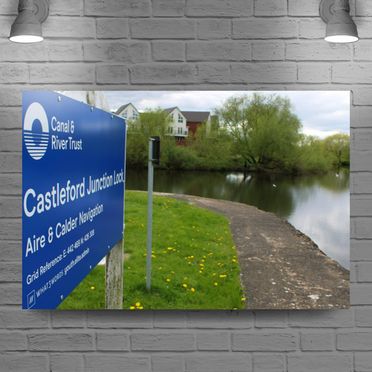 Giclée Mounted Wall Art Prints. Castleford. The Aire & Calder Navigation. West Yorkshire. England.