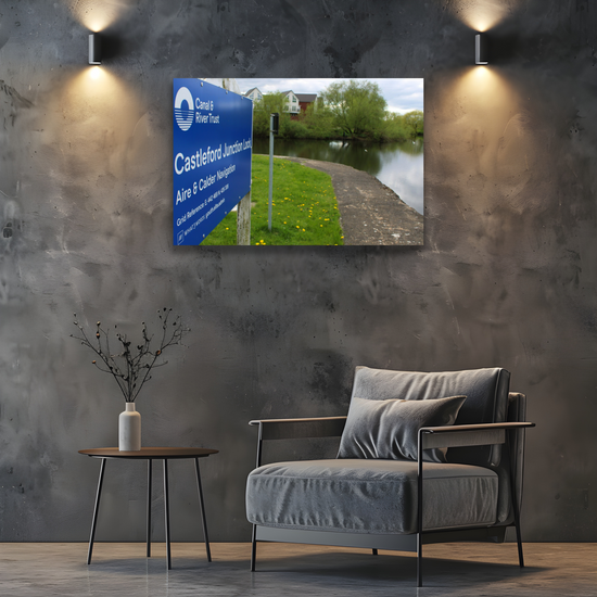 Giclée Mounted Wall Art Prints. Castleford Canal. Aire & Calder Canal. West Yorkshire. England.