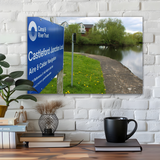 Giclée Mounted Wall Art Prints. Castleford Canal. Aire & Calder Canal. West Yorkshire. England.