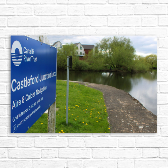 Giclée Mounted Wall Art Prints. Castleford Canal. Aire & Calder Canal. West Yorkshire. England.